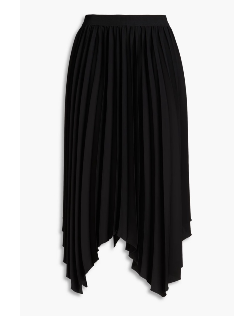 Isabel Marant Black Pleated Handkerchief-Hem Skirt sz0 New $1,360 - Picture 3 of 7